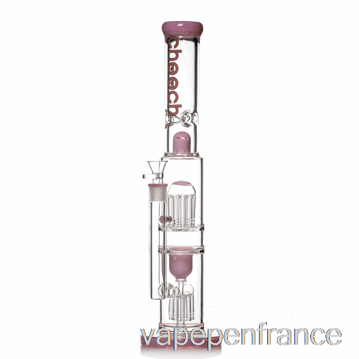 Cheech Glass Double Tree Big Rig Bong Rose Vape Pen